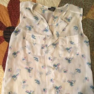 White floral top